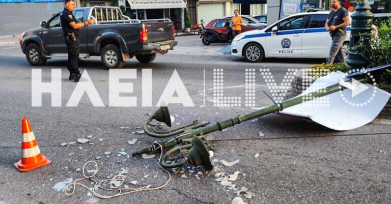 Απίστευτο: Παραπάτησε, έπεσε μαζί με την κολόνα και πήγε να σκοτωθεί