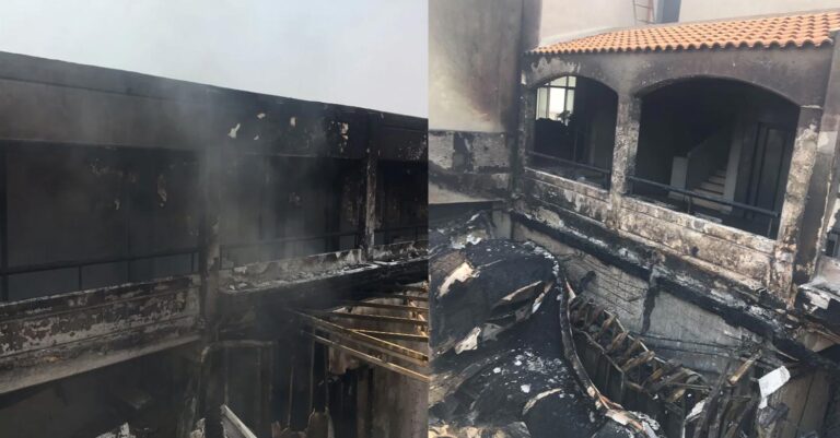 Φωτιά στη Ρόδο: Στάχτες έγινε το ξενοδοχείο Rodos Princess