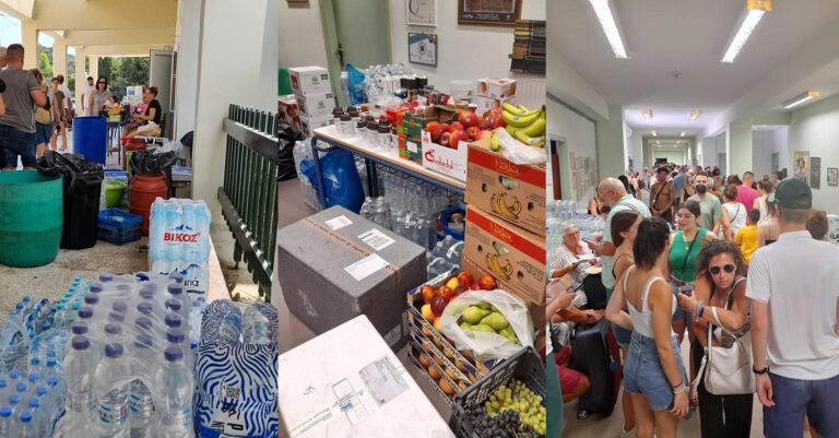 Φωτιά στη Ρόδο: Απίστευτη κινητοποίηση των Ροδιτών στους τουρίστες – Πρόσφεραν αμέσως νερό και τροφή, πρώτες ανάγκες