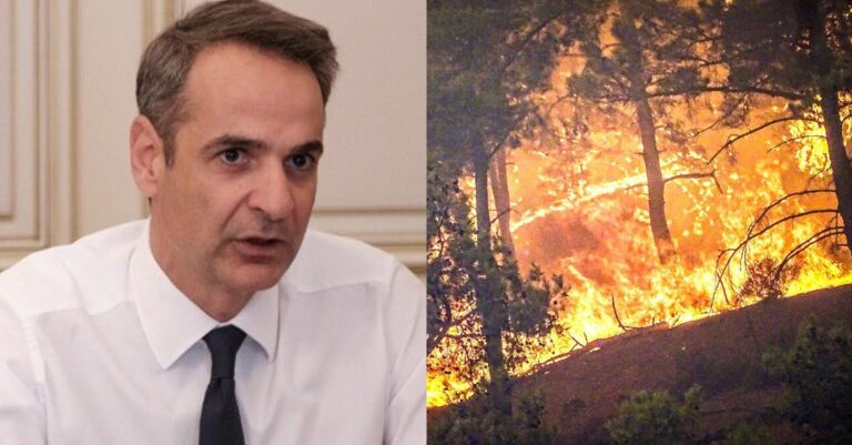 Μητσοτάκης για πυρκαγιές: «Ευτυχώς δεν χάθηκε καμία ζωή»