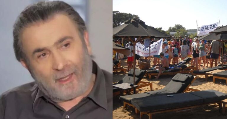Ξέσπασε ο Λάκης Λαζόπουλος για τις ξαπλώστρες στις παραλίες της Πάρου: «Πάνε να την Μυκονιάσουν»
