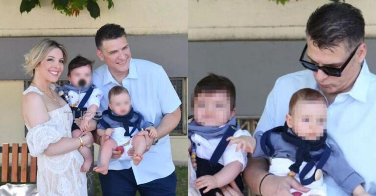 Τρισευτυχισμένος μπαμπάς ο Χρίστος Αντωνιάδης: Βάφτισε τους δίδυμους γιους του – Το τάμα και τα ονόματα