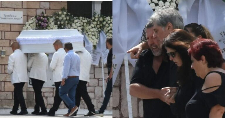 Οδυσσέας Σταμούλης: Κατέρρευσε μπροστά στο λευκό φέρετρο του 11χρονου γιού του – Τραγική φιγούρα η μητέρα του