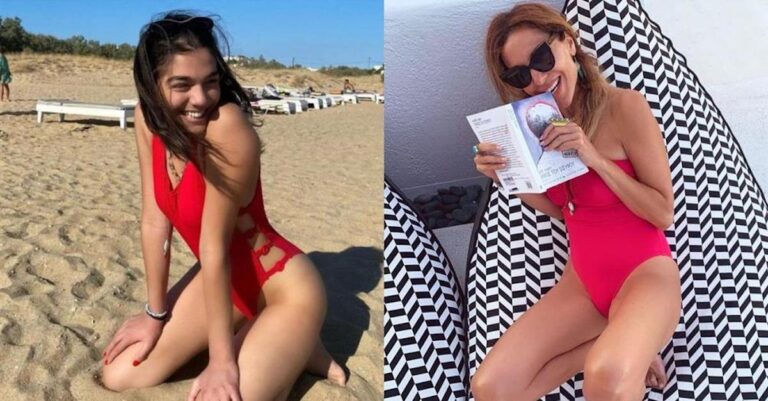 «Μικρογραφία» της Δέσποινας Βανδή: Η Μελίνα Νικολαΐδη ποζάρει με μαγιό στα Κουφονήσια & την μπερδεύουν με τη μητέρα της