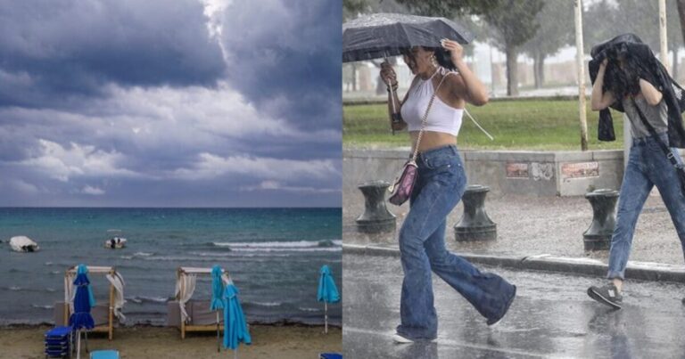 «Κλείδωσε» μικρό φθινόπωρο μέσα στο καλοκαίρι: Βροχές με ισχυρούς ανέμους και πτώση της θερμοκρασίας