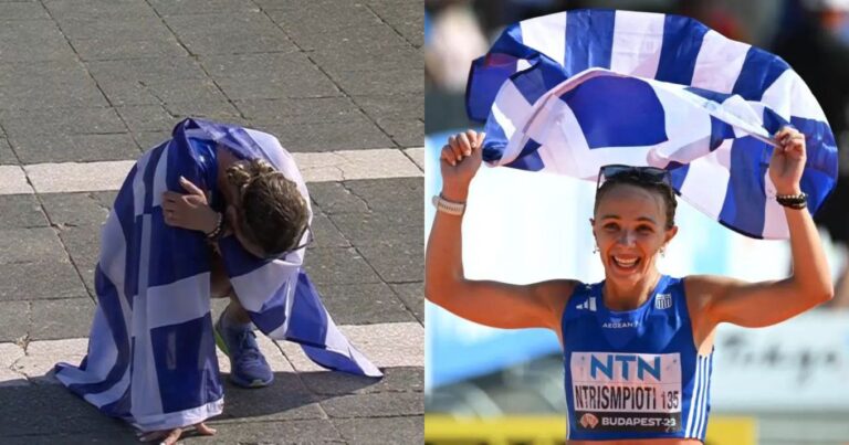 Μόνο περηφάνια: 3η στον κόσμο η Αντιγόνη Ντρισμπιώτη – Τερμάτισε με τη Γαλανόλευκη σημαία & ξέσπασε σε λυγμούς