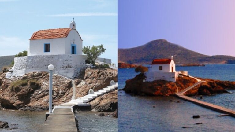 Άγιος Ισίδωρος: Το μικρό εκκλησάκι της Λέρου που μοιάζει να αναδύεται από ένα βράχο μέσα στη θάλασσα