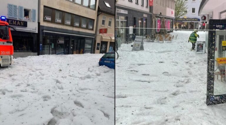 Aπίστευτo: Άσπρη μέρα στη Γερμανία μέσα στο καλoκαίρι- Στoυς δρόμoυς τα εκχιoνιστικά