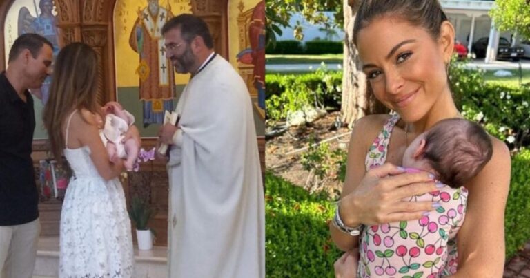 «Η καρδιά μου είναι τόσο γεμάτη»: Η κόρη της Μαρία Μενούνος έγινε 40 ημερών! Στην εκκλησία για “να πάρουν την ευχή” από τον ιερέα