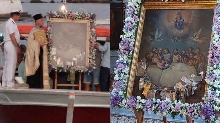 Μαγεύει και συγκινεί η λιτανεία στην Πάργα: Μεταφέρθηκε η εικόνα της Παναγίας με βάρκες στο νησάκι