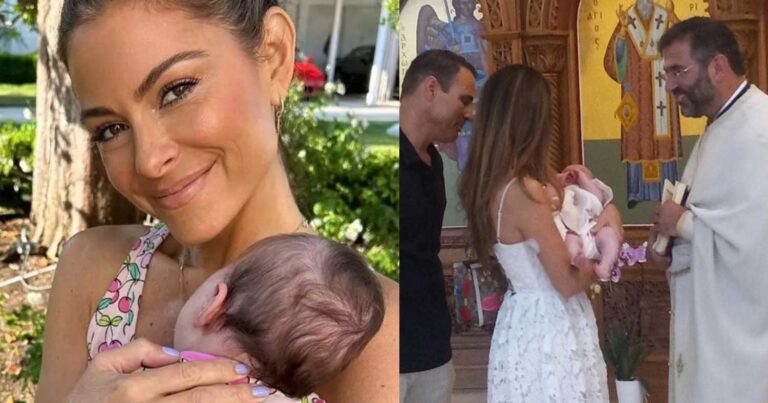 Μαρία Μενούνος: Η κόρη της έγινε 40 ημερών – Στην εκκλησία για να πάρουν την ευχή του παπά