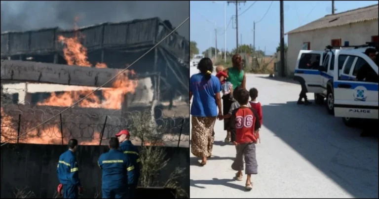 Ρομά έκαναν πλιάτσικο σε εργοστάσιο που περικυκλώθηκε απ’ τις φωτιές: Επιτέθηκαν στους αστυνομικούς που πήγαν να τους εμποδίσουν