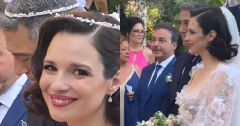 Σαν νεράιδα: Οι πρώτες εικόνες από τον θρησκευτικό γάμο της Ευγενίας Δημητροπούλου με τον Στέλιο Βλατάκη