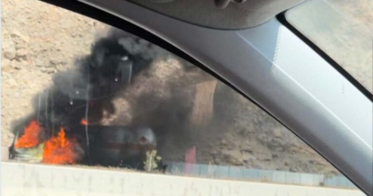 Φωτιά σε βυτιοφόρο με 7 τόνους υγραέριο στην Αθηνών-Κορίνθου στο ύψος της Κακιάς Σκάλας