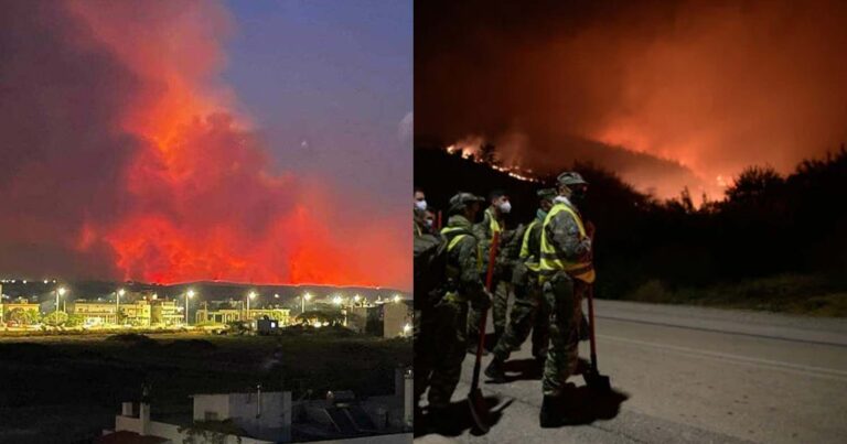 Συμφορά στην Αλεξανδρούπολη – Αναφορές για καμένα σπίτια στο Δωρικό και επτά πυροσβέστες στο νοσοκομείο