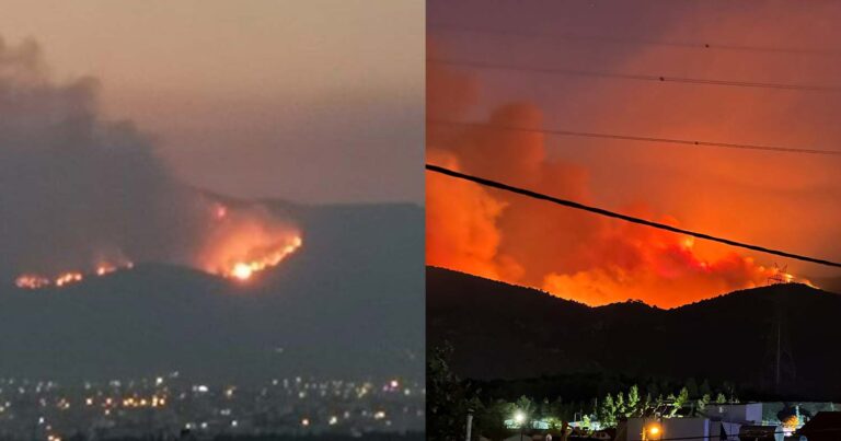 Μπήκε στην Πάρνηθα η φωτιά: Νέο μήνυμα του 112 χτύπησε ως το Μεταξουργείο