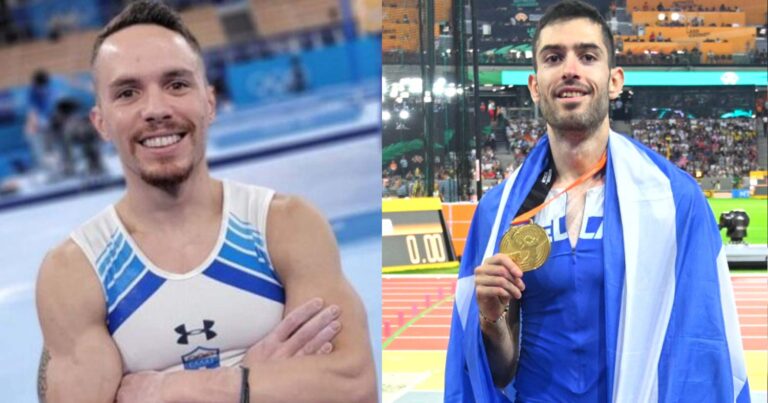 «Είσαι κορυφαίος!»  Ο Λευτέρης Πετρούνιας αποθεώνει τον Μίλτο Τεντόγλου μετά το άλμα που του χάρισε το χρυσό μετάλλιο