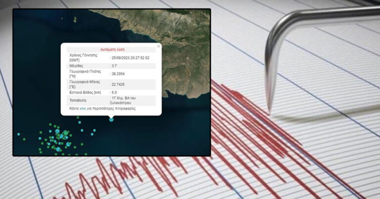 Σεισμός στο Ξυλόκαστρο: Αισθητός και σε πολλές περιοχές της Αττικής
