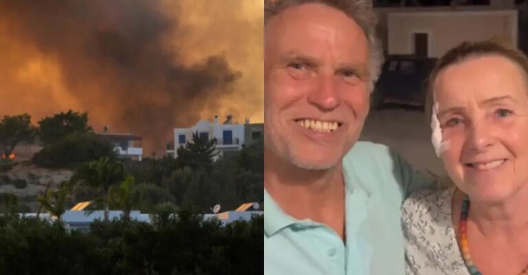 Ρόδος: Ζευγάρι Γερμανών έστησε γλέντι και κέρασε ολόκληρο χωριό, επειδή έσωσαν το σπίτι τους από τις φωτιές