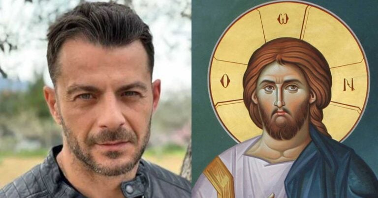 «Ακολούθησε τον Ιησού Χριστό» – Το μήνυμα του Γιώργου Aγγελόπουλου λίγο πριν ανέβει τα σκαλιά της εκκλησίας