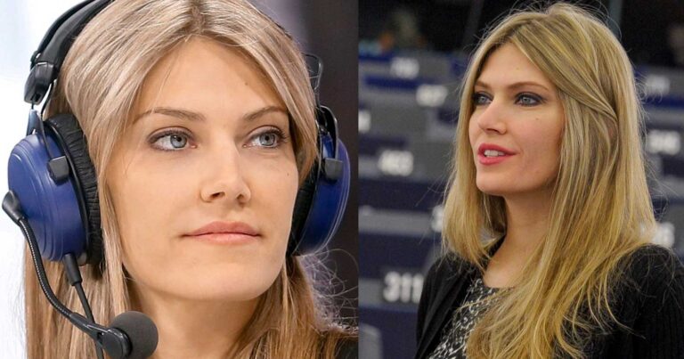 Χαρές για την Ευά Καϊλή: Επέστρεψε στο ευρωκοινοβούλιο με μπορντό νύχια και λουλουδένιο φόρεμα