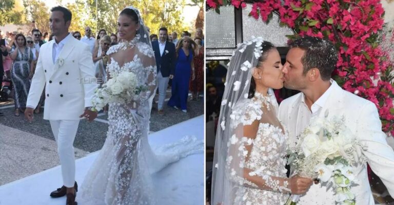 Παντρεύτηκαν στο Λαγονήσι ο Ευθύμης Ζησάκης και η Χρύσα Παπαλελούδη – H νύφη εντυπωσίασε