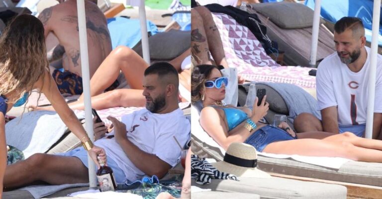 Σούσουρο με την Κατερίνα Στικούδη στη Μύκονο: Ψυχρός κι απόμακρος ο σύζυγός της στην παραλία, διέρρευσαν φώτο