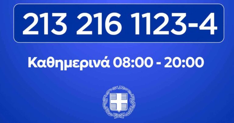 Κακοκαιρία Daniel – Πλημμύρες: Τηλεφωνική γραμμή ενημέρωσης για θέματα δημόσιας υγείας και υγιεινής