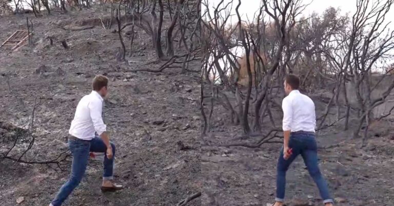 Ποιος Μητσοτάκης; Κασσελάκης! Πρόλαβε και επισκέφθηκε πρώτος τα καμένα στον Έβρο