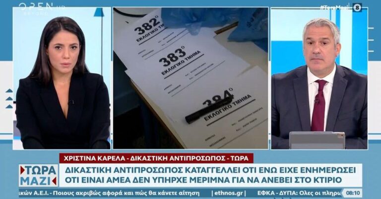 Εκλογές: Δικαστική αντιπρόσωπος ενημέρωσε ότι είναι ΑμεΑ-Δεν υπήρχε καν ασανσέρ