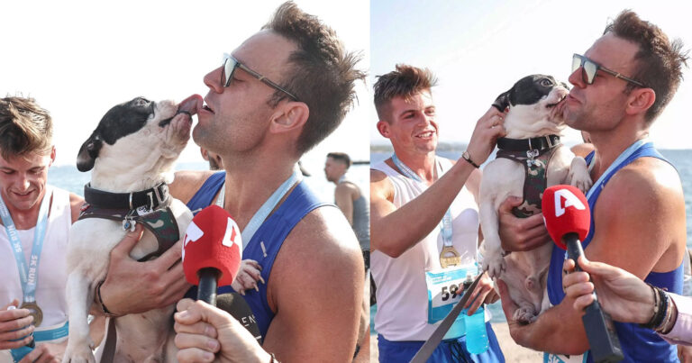 Ακόμη και τα σκυλάκια λατρεύουν Κασσελάκη: Ξετρελαμένοι όλοι μαζί του στις Σπέτσες μετά τον Μαραθώνιο