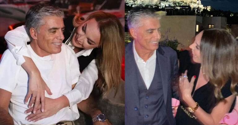 Σαν τους γαλαζοαiματους: Γεμάτοι ευτυχία ποζάρουν Στεφανίδου και Ευαγγελάτος με φόντο την Ακρόπολη