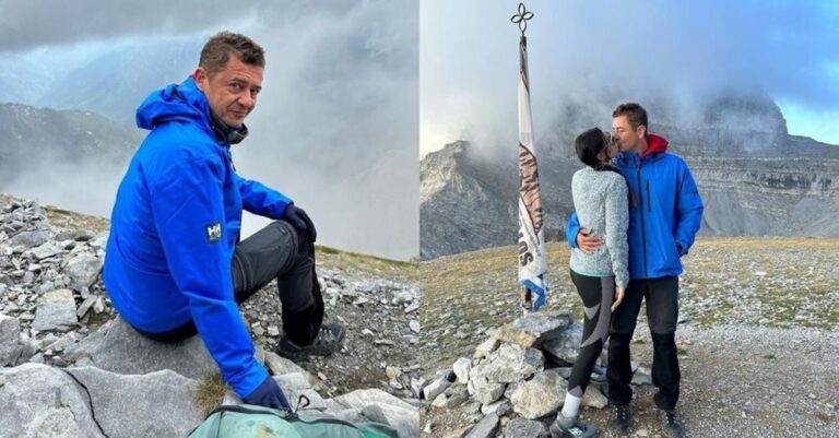Ο έρωτας πάει στα βουνά: Ο Αντώνης Σρόιτερ & η σύζυγός του πάτησαν στην κορυφή του Ολύμπου – Εικόνες που «κόβουν» την ανάσα