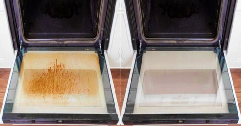 Καθαρίστε το διπλό τζάμι του φούρνου από καμένα λίπη και λαδιές με ένα υλικό που έχετε στο σπίτι σας