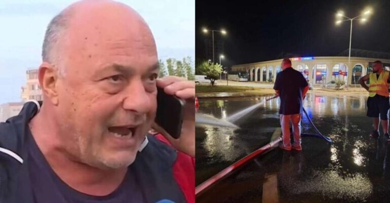 Ο Αχιλλέας Μπέος «έστρωσε» & τον γιο του στη δουλειά: Πατέρας και γιος έπιασαν τη μάνικα και πλένουν δρόμους τα μεσάνυχτα