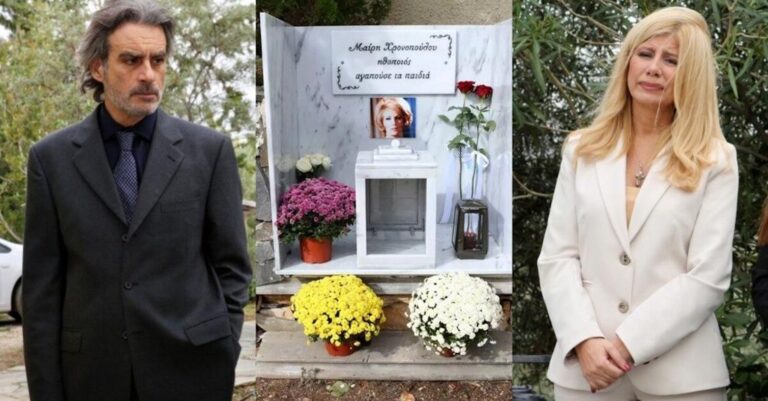 Μαυροφορεμένος ο τελευταίος της σύντροφος: Βουβός πόνος στο μνημόσυνο της Μαίρης Χρονοπούλου- Η μαρμάρινη επιγραφή
