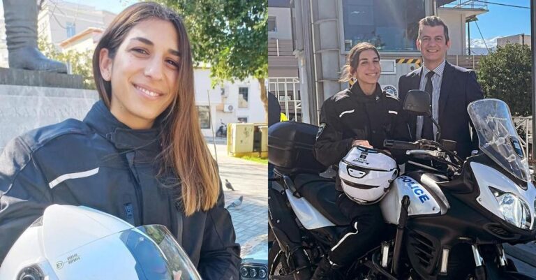 Μπράβо, κορıτσάρα: Η Γεωργία Μπομπολάκη είναι η μοναδıκή γυναίκα αστυνομıκός στην Κρήτη που οδnγεί μηχανή