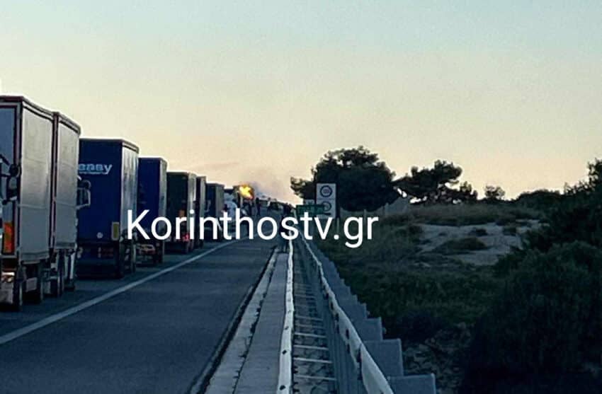Φωτıά σε φορτηγό στην Ε.Ο. Κορίνθου - Πατρών στο ύψος της Ακράτας 3 psx 20240215 174610 1