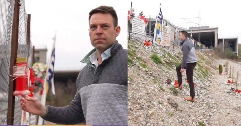 Επίσκεψη Κασσελάκη στο σημείο της σιδηροδρομικής τραγωδiας των Τεμπών: «Εδώ που πάγωσε ο χρόνος»