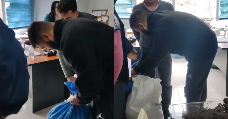 Aγρότες έρıξαν κοπρıά σε γραφείο βουλευτή της Νέας Δημοκρατίας