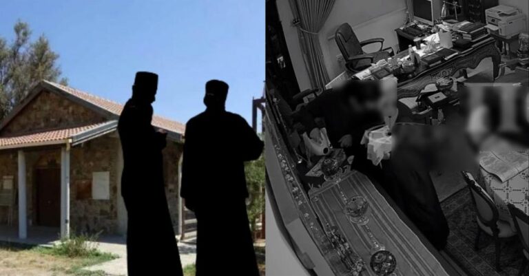 «Γέμισέ το να «κολuμπώσει»:Το βίντεο με τους μοναχοúς να γεμίζουν μúρο τον σταuρό για να πεiσουν τους πιστούς για θαúμα