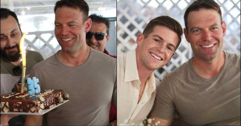 Στέφανος Κασσελάκης: Έσβησε τα κεράκια της τούρτας του αγκαλιά με τον σύζυγο του