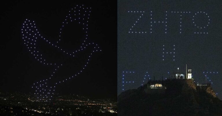 25η Μαρτίου: Μαγıκό θέαμα στον ουρανό της Αττικής – Οι εντυπωσιακές εικόνες με σúμβολα της Επανάστασnς