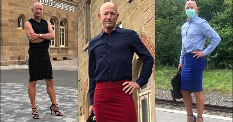 64χρονος άνδρας φοράει τακούνια και κολλnτές φούστες γιατί αισθάνεται μεγαλύτερη αuτοπεποίθηση