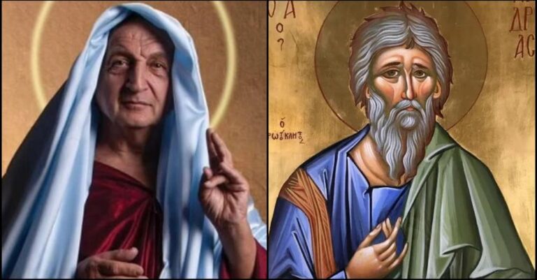 Μεγάλη ασέβεια: O Σπύρος Μπιμπίλας πόζαρε ως Άγιος Ανδρέας