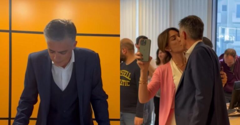 Νίκος Ευαγγελάτος: Η τούρτα έκπληξη για τα γενέθλιά του και το φιλί στην Τατιάνα Στεφανίδου