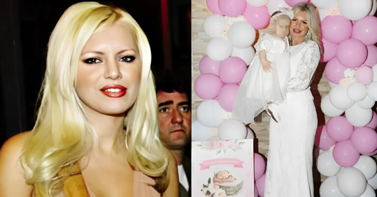 Όλη η εκκλησία γύρισε να την δει: Γιαγιά στα 53 η Τάρια Μπούρα, βάπτισε την εγγονή της με δαντελένιο φόρεμα και mules