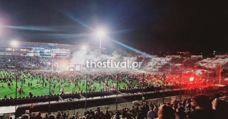 Πανηγύρια μέσα στο γήπεδο της Τούμπας για την κατάκτηση του πρωταθλήματος εν αναμονή της φιέστας 