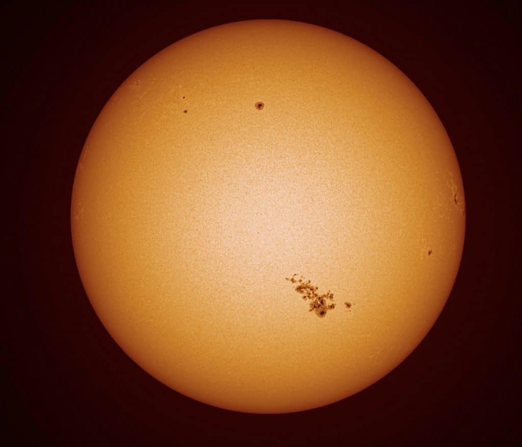 sunspot ar3664 is visible to the naked eye through a solar v0 0kkygd17tdzc1 1024x878 1
