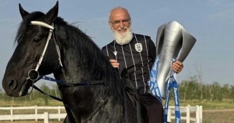 Ιβάν Σαββίδης: Η φωτογραφία με την κούπα πάνω στο μαύρο άλογο – Η νέα εμφάνιση